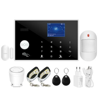 China OEM House Door Sensor Remote Tuya Smart WiFi home intruder Wired Wireless GSM burglar fire security alarm system for sale