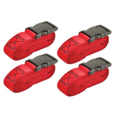 China Polypropylene Fiber Mini 25mm*2.4m High Quality Pack 4 Cam Buckle Link Rear Down Link Motorcycle Strap for sale