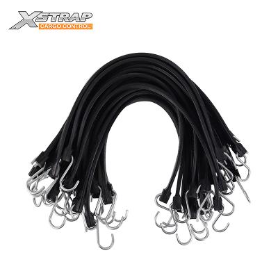 China Custom Adjustable XSTRAP OEM EPDM Rubber Flat Tie Down Tarp Strap With Hooks for sale