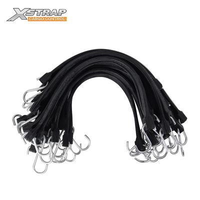 China Custom Rubber / EPDM XSTRAP OEM EPDM Rubber Flat Tie Down Tarp Strap With Hooks for sale