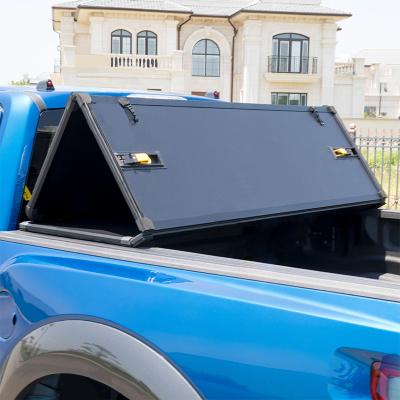 China Factory Supply Waterproof Aluminum Hard Folding Tonneau Cover For Ram 1500 Japanese 4x4 Accessories Pickup Truck for sale