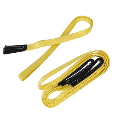 China GS CE 2PK 8FT high quality 100% polyester webbing sling lifting toplift launch 3t flat webbing sling sling for sale