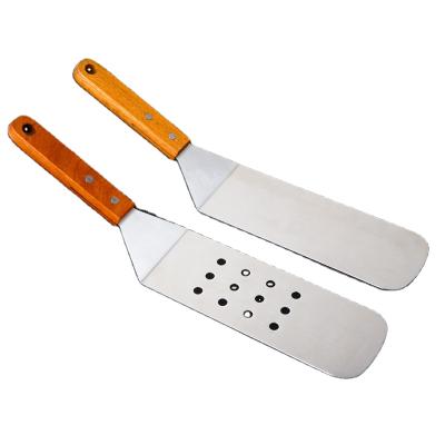 China Stocked Hot Sales Stainless Steel Teppanyaki Barbecue Spatula High Quality Stocked Outdoor Picnic Tools for sale