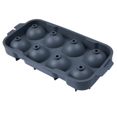 China Hot Stocked 6 Trays Silicone Ice Maker Square Shape And Sphere Shaped Ice Mold For Bar And Home for sale