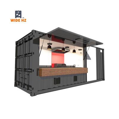 China Modern Prefab Cargo Store Restaurant Juice Kiosk Coffee Shipping Container Movable Modular Kitchen Cafe Bar for sale