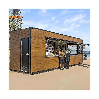 China Modern Prefab Container 20ft Bar Mobile Container Shop Coffee Shop Food Kiosk Cafe Restaurant Shipping Container Mobile Bar Food Kiosk for sale