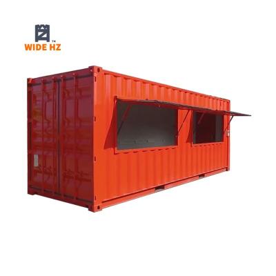 China 20ft modern cafe restaurant bar shop shipping container ticket booth kiosk and prefab modular portable ticket booths for sale for sale