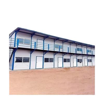 China K type or T type prefab galvanized steel frame two storey house sandwich panel house with ISO 9001 for sale