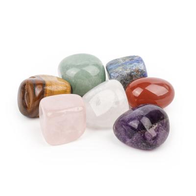 China BOHEMIA Europe and America Hot Selling Irregular Natural Stones and Round Crystals Chakra Yoga Personality Seven Natural Stone Suit for sale