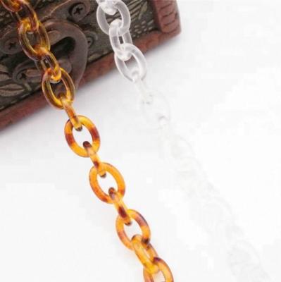 China Xus Circle Ring Fashion Accessories Acrylic Plastic Chain Necklace for sale