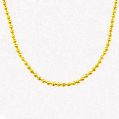 China Simple Xus 2.5mm Trendy Women 24K Plated Pearl Chain 8 Gram Gold Necklace Designs for sale