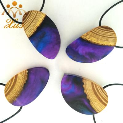 China New Fashion NE-14417 Unique Wooden Necklace Geometric Wood For Women Jewelry Choker Necklace for sale