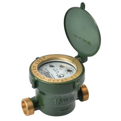 China Brass Rotary Vane Wheel Single Jet Liquid-Sealed Digital Water Meter for sale