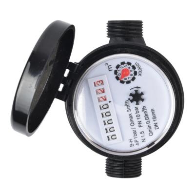 China Single Jet Dry Type Plastic Body Water Meter Plastic Ultrasonic Water Meter for sale