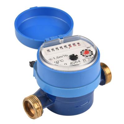 China Single Jet Dry Type Water Meter Brass Water Level Meter for sale