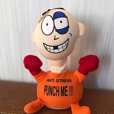 China New Creative Funny And Anti-stress Punch I Screaming Electric Thug Duct Anti-stress Kids Plush Toy Beat By Sound Doll Toys for sale