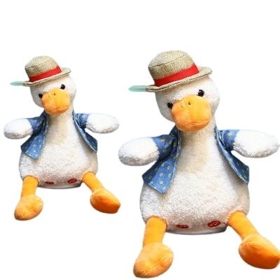 China Eco - Friendly Fashion Material Stuffed Electric Repeat Rereading Plush Dancing Duck for sale