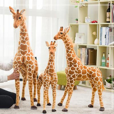 China Large Size 1M Plush Toy Eco-friendly Indoor Stuffed Toy Giraffe Soft Plush Toy Cute Kids Gift for sale