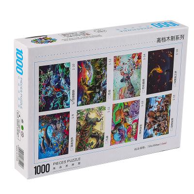 China Eco - Friendly Custom Adult Kids Puzzle Game 1000 Cardboard Jigsaw Puzzle Pieces for sale