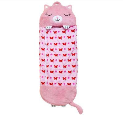 China Autumn And Winter Children's Sleeping Bag Cartoon Pillow Folding Anti-kick Sleeping Bag Breathable Quilt for sale