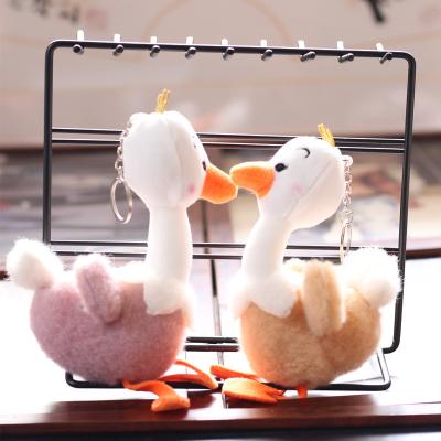 China Wholesale Custom Ostrich Key Chain Eco-friendly Mini Cute Ostrich Stuffed Animal Toy Keyring Lovely Soft Plush for sale