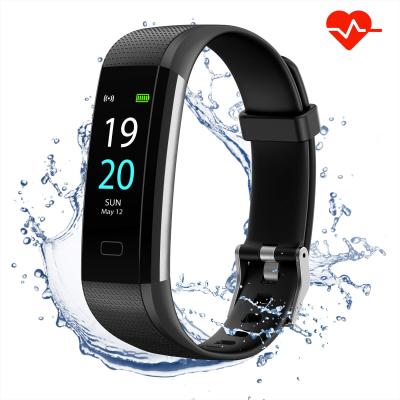 China Hot Selling Touch Screen Amazon Private Label Fitness Tracker Watch, USB Pedometer Smart Wristband with Heart Rate Monitor for sale