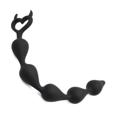 China Anal Toy Silicone 5 Ball Anal Beads Butt Plug , Anal Sex Toy for sale