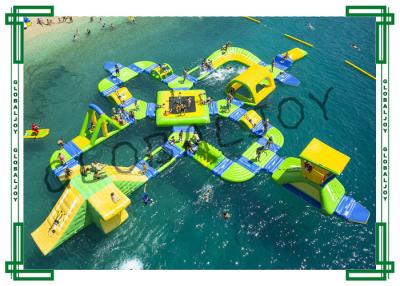 China 65 Person Inflatable Water Course , Commercial Inflatable Water World for sale