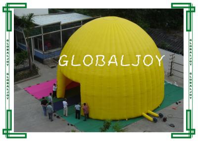 China Tienda inflable grande de la bóveda del aire de la publicidad, toldo inflable amarillo en venta