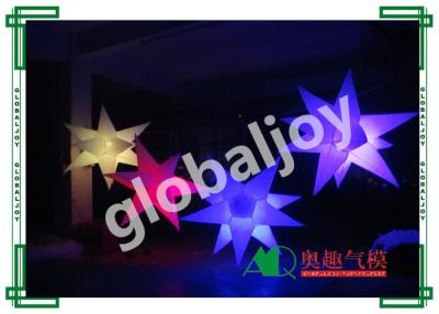 China 16 colors inflatable star with RGB led light / Party ceiling decoration / inflatable hanging star /  wedding decoration en venta