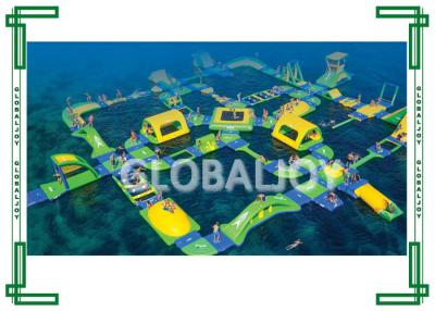 China SGS / EN71 Inflatable floating water park For Thirty Five People for sale