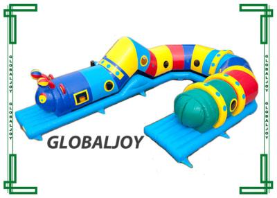 China Large Inflatable Bouncer Tunnel , Inflatable Caterpillar Play Tube For Kids for sale