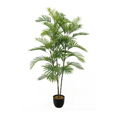 China Hot Sales Environmental Friendly Artificial Plant 170CM 42 Leaves Areca Palm Bonsai Stand Real Touch Plants for sale