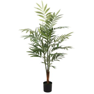 China Fernleaf 100CM Environmental Friendly Artificial Bamboo Tree 3 Branches 22 Leaves Bonsai To Hold Real Touch Tree For Decoration for sale