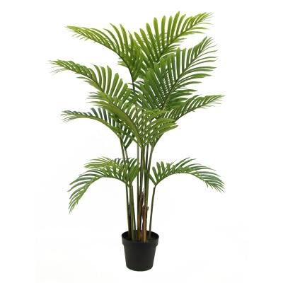 China Top Sales Environmental Friendly Real Touch Artificial Plant 95CM 9 Leaves Areca Palm Bonsai Stand Real Touch Plants for sale