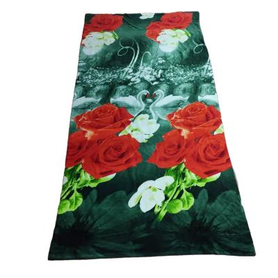 China Tear-Resistant 100% Polyester Floral Supplex Fabrics Print Single Sided Printed Flannel Fabric Roll for sale