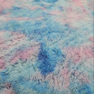 China China Tear-Resistant Velvet Fabric Longhaired Pet Sets Single Sided Soft Pv Tie Dye Fabric for sale