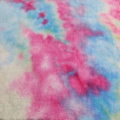 China Comfortable Gradient Tear-Resistant Tie Dye Cloth 100% Polyester Fabrics For Women's Pajamas Dressing for sale