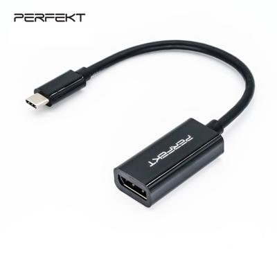 China Video Output PERFEKT USB-C to DisplayPort Adapter Black for sale