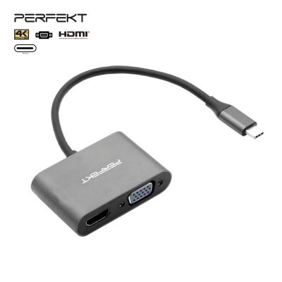 China Lightweight USB-C To HDMI And VGA Dual Monitor USB-C Converter 4K Adapter for sale