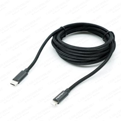 China Charging + Data Sending Nylon Braided Type C Lightning MFi Certified Cable 2m for sale