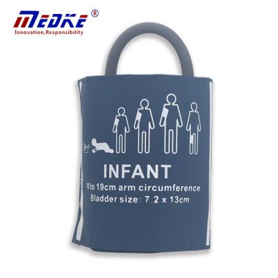 China 100% PU nibp nylon tube single blade 10-19cm infant cuff for sale