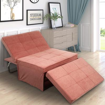 China OLX Corner Sofa Bed Foldable Fabric Velvet Multifunctional Wooden Couch Furniture Single Folding Extended Sofa Beds for sale