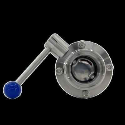 China Food Sanitary Butterfly Valves 1/4