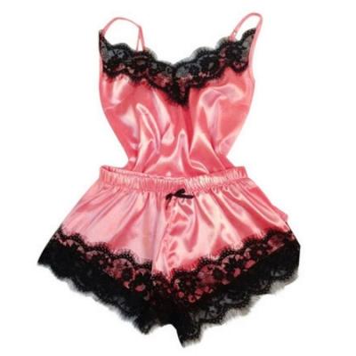 China Women Fashion Sexy Lingerie Set Women'S Nightwear Cute Shorts And Top Sexy Pijama for sale