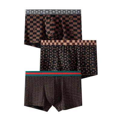 中国 Soft Comfortable Print Pattern Men Modal Underwear Mens Boxer Briefs 販売のため