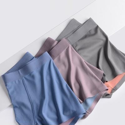 Chine 100S Modal Pantalons pour hommes sans couture à double face Taille moyenne Angle carré Glace Soie sous-vêtements pour hommes à vendre