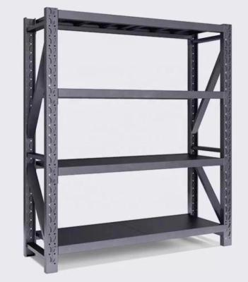 China High Quality Hardware 4 Tiers Corrosion Protection Metal Medium Duty Rack For Warehouse for sale