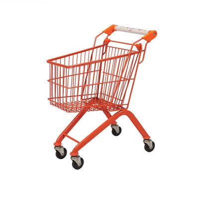 China Eco-friendly Colorful Miniature Children's Small Metal Toy Trolley Mini Shopping Cart for sale