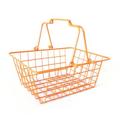 China Dip Coating Net Yarn Eco-friendly Mesh Small Metal Shopping Basket for sale